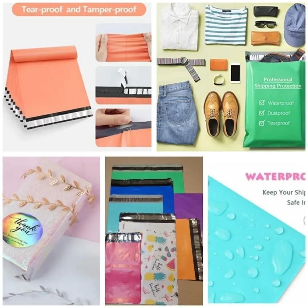 Poly Mailers 50pc Starter Pack w/ 50 Thank you Stickers